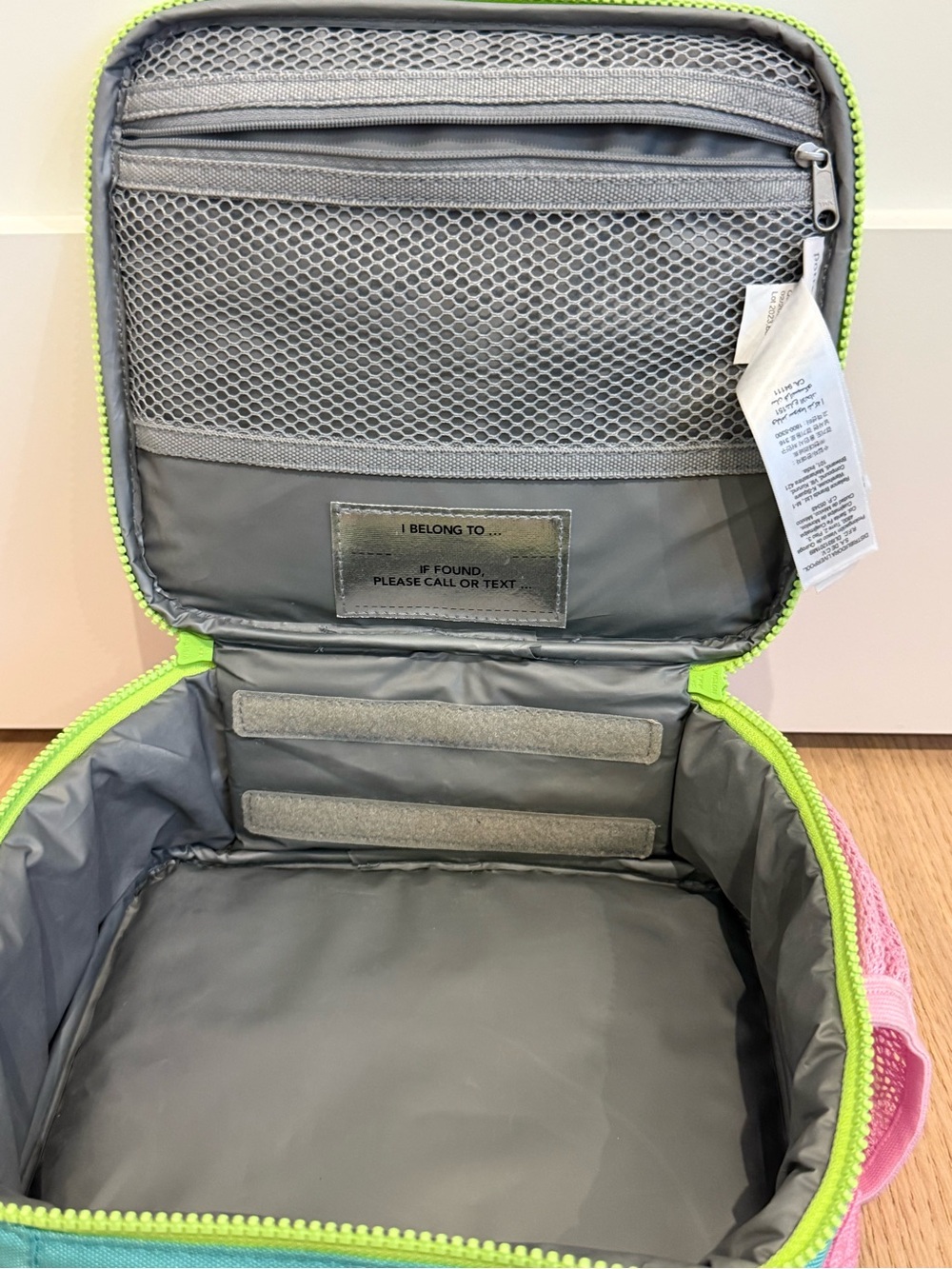 Pottery Barn Kids Pink/Aqua/Lime Astor Backpack and Lunchbox - Picture 8 of 8